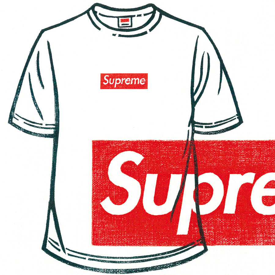 THE THINGS Supreme Box logo T-shirt | Silver Magazine