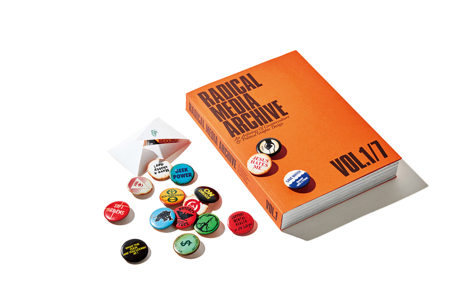 RADICAL MEDIA ARCHIVE Tin Badge, Graphic Book | Silver Magazine